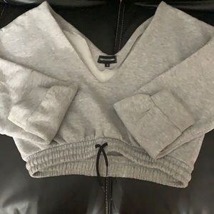Pretty little thing midi grey sweat shirt